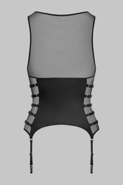 Chambre NoireTop corset porte-jarretelles