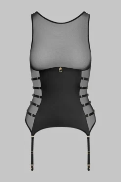 Chambre NoireTop corset porte-jarretelles