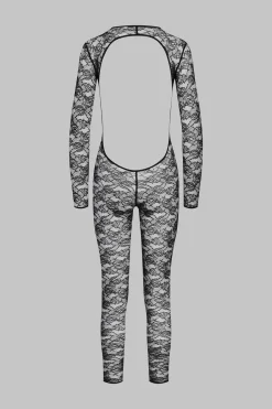 FlashbackCatsuit manches longues dos ouvert