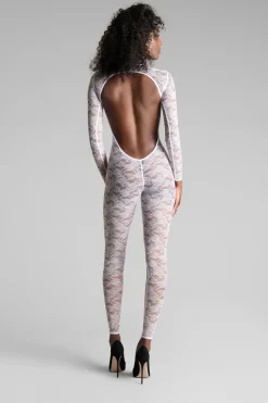 FlashbackCatsuit manches longues dos ouvert