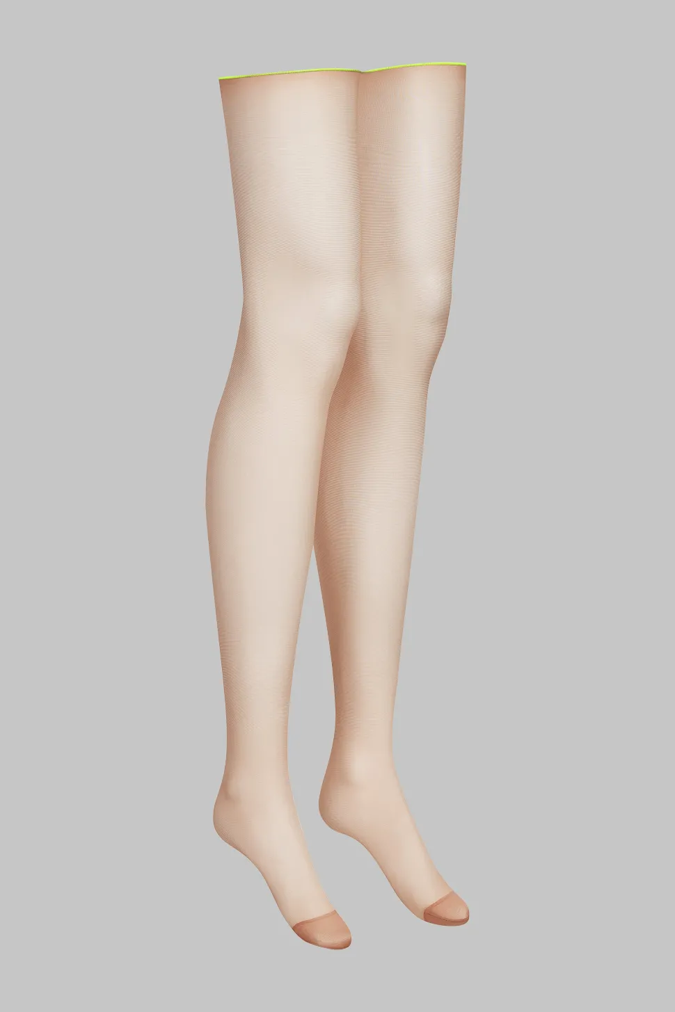 LegwearBas coupés roulés couture fluo 20D