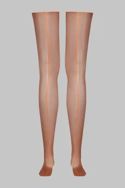 LegwearBas coupés roulés couture fluo 20D