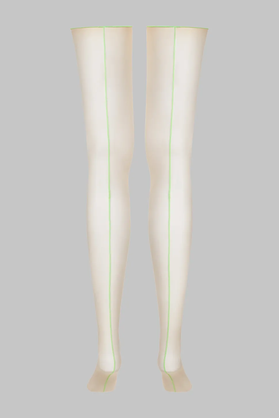 LegwearBas coupés roulés couture fluo 20D