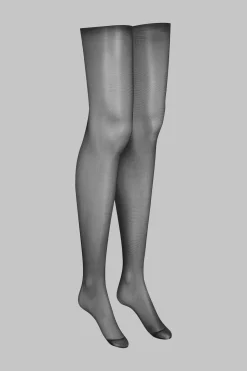 LegwearBas coupés roulés voile soyeux 20D - Noir