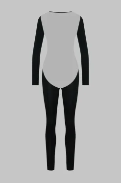 Pure TentationCatsuit manches longues dos transparent